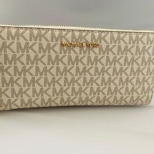 Michael Kors Tan Monogram Pouch